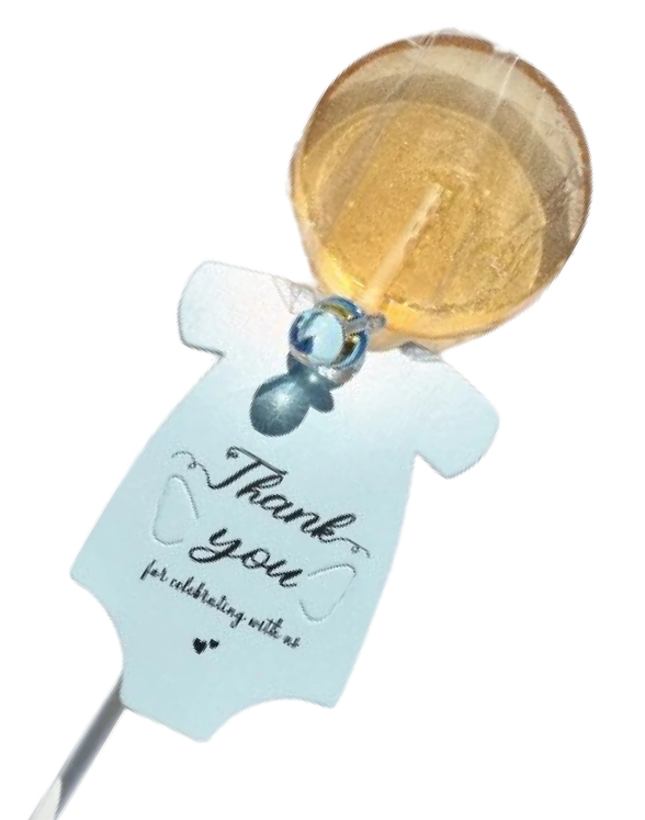 Blue Baby Shower Lollipop with Onesie & Pacifier