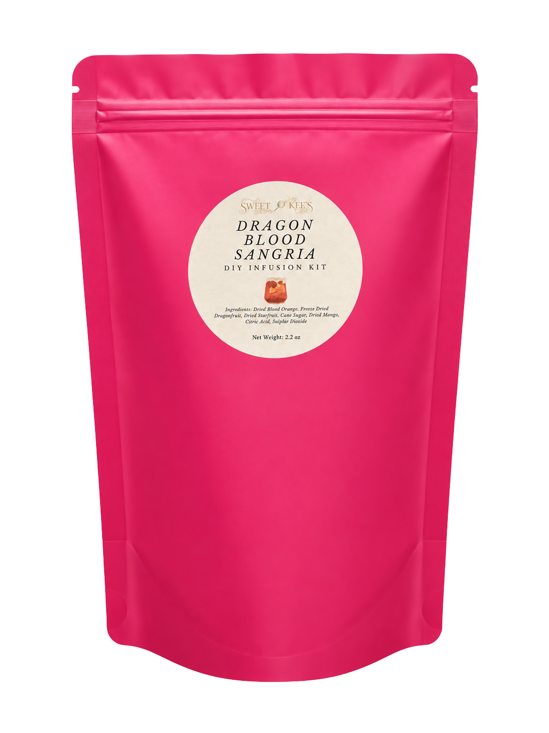 Dragon Blood Sangria Infusion Bag with Dragonfruit and Blood Orange