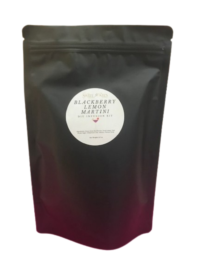 Blackberry Lemon Martini Cocktail Infusion Bag with 2 infusions.