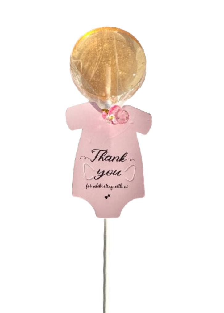 Pink Baby Shower Lollipop Favor