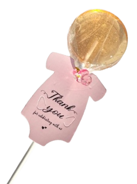 Pink Baby Shower Lollipop with Onesie & Pacifier