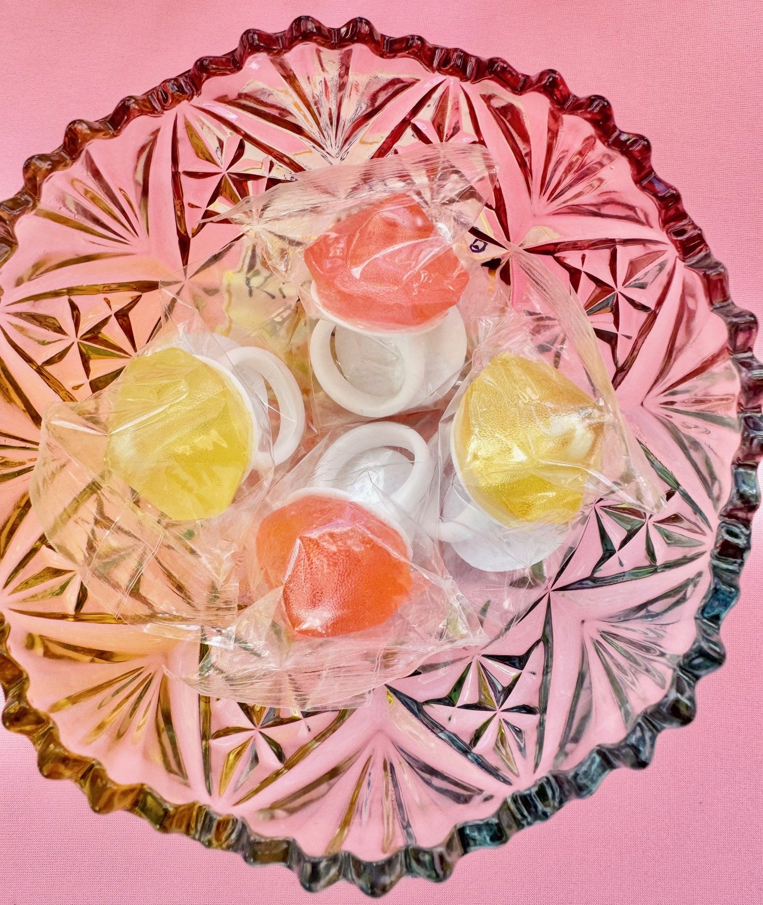 Ring Loliipops in decorative bowl