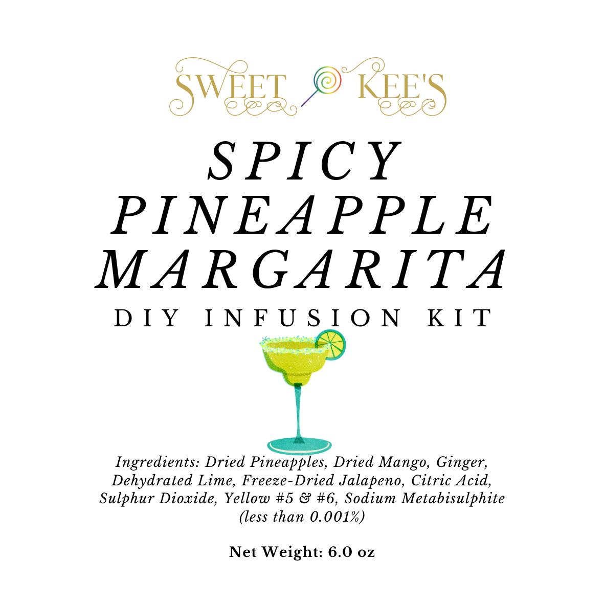 Spicy Pineapple Margarita Cocktail Infusion Bag with 2 infusions.