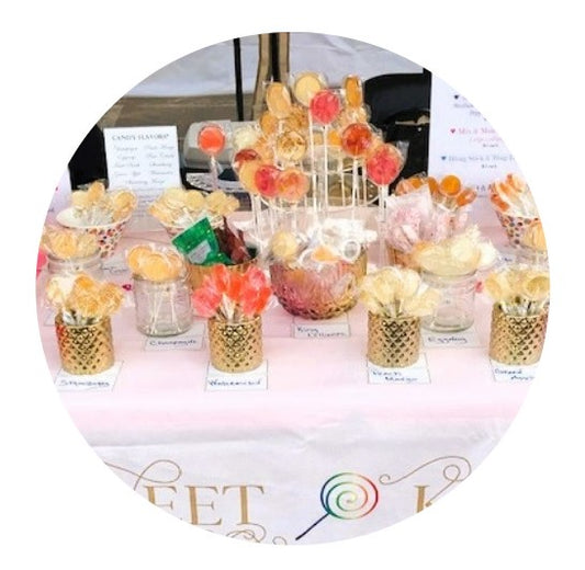 Holiday Mini Candy Table 4 Flavor 1.5" Lollipops