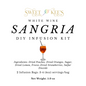 DIY white wine sangria infusion kit. Contains 2 sets of infusion ingredients.